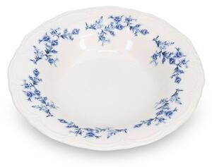 Biały/niebieski głęboki porcelanowy talerz ø 23,5 cm Retro – BonBistro