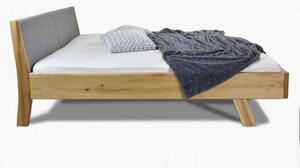 Łóżko dębowe z tapicerowanym wezgłowiem Natural 16 160x200