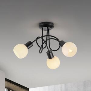 JUST LIGHT. GmbH JUST LIGHT. Lampa sufitowa Loki, 3-punktowa, okrągła, czarna, żelazo