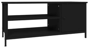 Szafka pod TV, czarna, 100x40x45 cm, materiał drewnopochodny