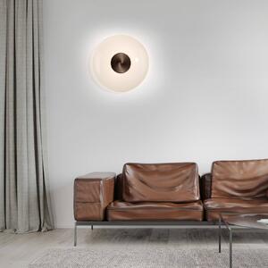 PURE Kinkiet LED Vitrum, możliwość ściemniania, brązowy / rdzawy, salon / jadalnia, szkło, nowoczesny