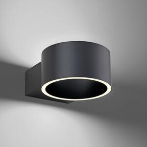 PURE Kinkiet LED Clipse, możliwość ściemniania, aluminiowy / szary / cynkowy, salon / jadalnia, aluminium, nowoczesny