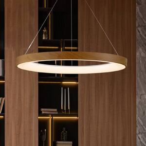 Mantra Iluminación Lampa wisząca Niseko II, możliwość ściemniania, jasne drewno, salon / jadalnia, metal, nowoczesny