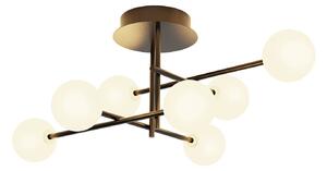 Mantra Iluminación Lampa sufitowa do piwnicy, żelazo, czarny, 7-punktowa, szkło, biały