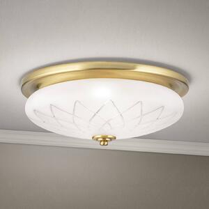 ORION Lampa sufitowa Porto, Ø 37 cm, kolor brązowy, szkło, E27