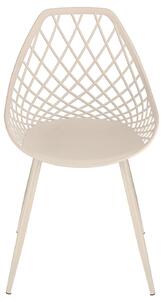 Białe metalowe krzesło ażurowe na taras - Kifo 5X