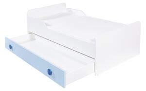 Łóżko z materacem niebieskie TOP BABY 80x160