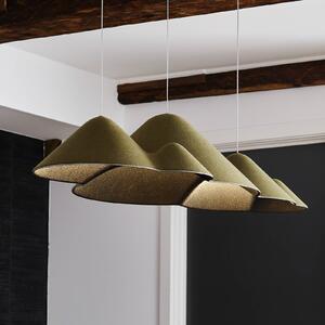 LOOM DESIGN Lampa wisząca LED Panorama zielona/czarna filc 106 cm