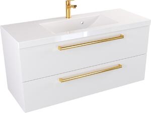 Szafka z Umywalką ATHOS 100 cm MAT - Uchwyt Złoty