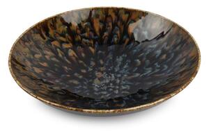 Brązowy głęboki porcelanowy talerz ø 21 cm Resto – BonBistro