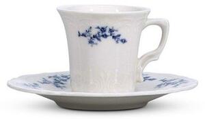 Biały/niebieski porcelanowy spodek ø 12 cm Retro – BonBistro