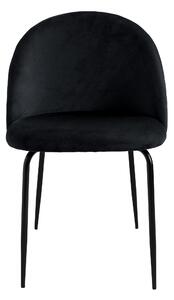 Krzesło welurowe FARGO VELVET Czarne