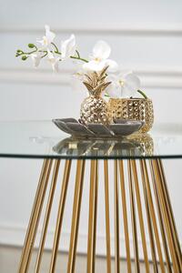 Stół okrągły glamour LIVERPOOL 120 cm - szkło hartowane