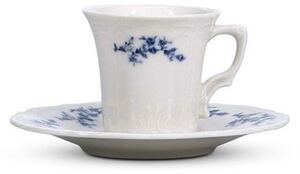Biała/niebieska porcelanowa filiżanka na espresso 110 ml Retro – BonBistro