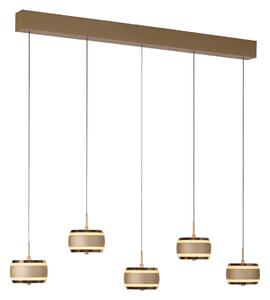 Lampa Wisząca PURE, Falling Rings, ściemnialny, antyczny mosiądz, salon, metal, nowoczesny