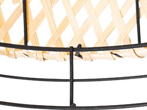 Orientalna lampa sufitowa czarna z bambusem - Irena Oswietlenie wewnetrzne