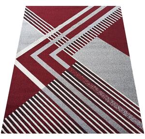 Czerwono-szary prostokątny dywan - Fakir