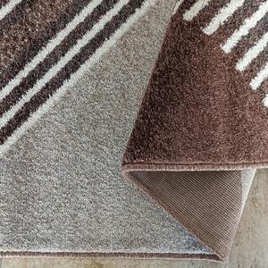 Brązowy nowoczesny dywan z wzorami - Fakir
