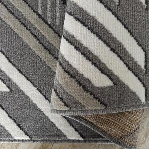 Szary nowoczesny dywan z wzorami - Drefo 4X