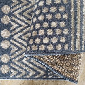 Niebieski dywan z nowoczesnymi wzorami - Drefo 9X