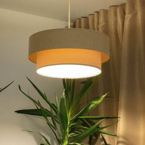 Lampa wisząca Boho Maco Design, możliwość ściemniania, kremowy / amber, salon / jadalnia, tkanina / materiał / jedwab