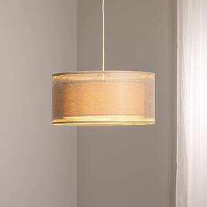 Lampa wisząca Duo Den Light Maco Design, możliwość ściemniania, kremowy / amber, salon / jadalnia, tkanina / materiał / jedwab