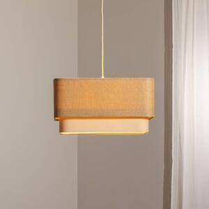 Lampa wisząca Kwadro Duo Maco Design, możliwość ściemniania, salon / jadalnia, tkanina / materiał / jedwab