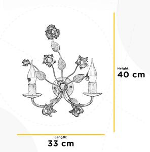 Kinkiet Carolina ONLI, możliwość ściemniania, biały / opal, salon / jadalnia, metal, florentyński