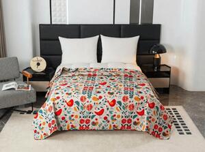 Narzuta na łóżko RETRO BIRD kolorowy Rozmiar: 170 x 210 cm