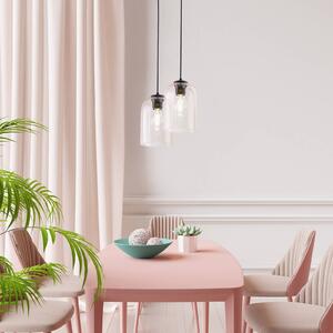 TK Lighting Lampa wisząca Molly, różowa, Ø 14 cm, metal/szkło
