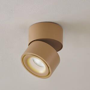Arcchio reflektor sufitowy LED Rotari, brązowy, 1-punktowy, 8,9W Rotari Arcchio, możliwość ściemniania, brązowy / rdzawy, przedpokój, aluminium, nowoczesny