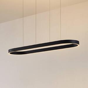Inteligentna lampa wisząca Melinay Lucande, możliwość ściemniania, czarny, salon / jadalnia, aluminium, nowoczesny