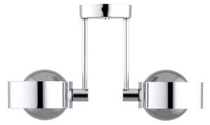 Argon Lampa sufitowa Mado, stal chromowana, szkło dymione, 2-punktowa