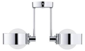 Argon Lampa sufitowa Mado, stal chromowana, szkło opalowe, 2-punktowa