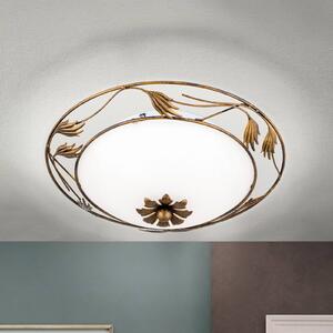ORION Lampa sufitowa Fleur, możliwość ściemniania, brązowy / mosiężny, salon / jadalnia, metal, dworkowy / rustykalny