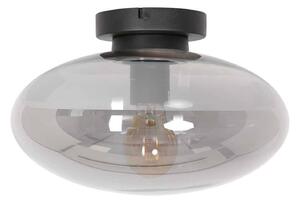 Steinhauer Lampa sufitowa Reflexion, Ø 30 cm, szkło, czarny/dymny szary