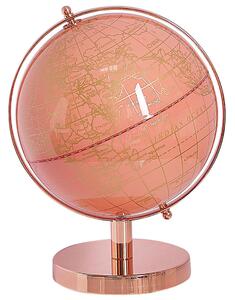 Nowoczesny dekoracyjny globus kula ziemska ø 20 cm różowy Cabot Beliani