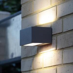 LUTEC Kinkiet zewnętrzny LED Gemini, 22 cm, 4000 K, antracytowy