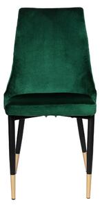 Krzesło tapicerowane Vermont Velvet ciemnozielony