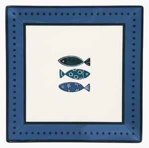 Komplet talerzy kwadratowych Ocean, 6 elem