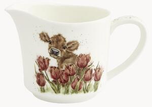 Dzbanek do mleka z porcelany kostnej Cow