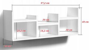 Biała minimalistyczna półka ścienna - Lorea