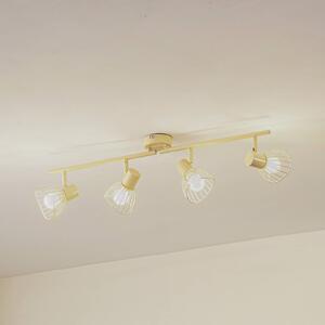 Lampa sufitowa Lindby Piena, beżowa, 4-punktowa, metal, 70cm