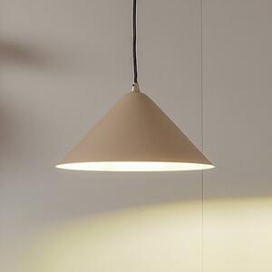 Lampa wisząca Lindby Clarine, beżowa, Ø 32 cm, metal