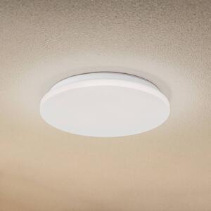 Lindby – lampa sufitowa zewnętrzna LED Kirkola, 3000 K, Ø 34 cm, biała Kirkola, biały / opal, tworzywo sztuczne