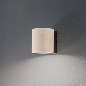 TK Lighting Kinkiet Eve, buk, drewno, Ø 8 cm, GU10
