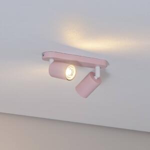 Reflektor sufitowy Livia, różowy, 35 cm, 2-punktowa, metal, GU10 Livia TK Lighting, możliwość ściemniania, fioletowy / różowy / bladoróżowy, pokój dziecięcy, metal