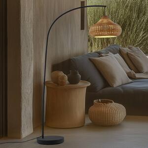 Lucande lampa stojąca zewnętrzna Taniola, beżowy, rattan, 195cm, IP44