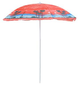 Parasol PALM BEACH 180 cm, czerwony