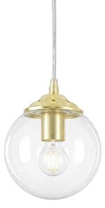 NOWOCZESNA LAMPA WISZĄCA FINO W1 KLASYCZNE ZŁOTO KLOSZ PRZEZROCZYSTY